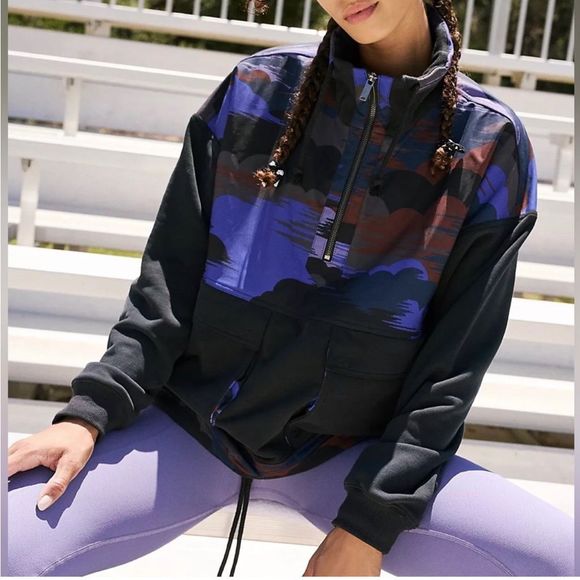 New Free People Movement Daybreak Sweatshirt Half Zip Size XS - Picture 1 of 8
